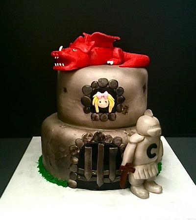 Knight and Dragon Cake - Cake by Amanda Trahan