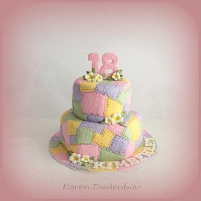 Patchwork cake! - Cake by Karen Dodenbier