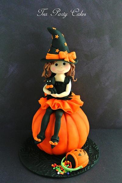 Little Witch Cake Topper - Cake by Tea Party Cakes
