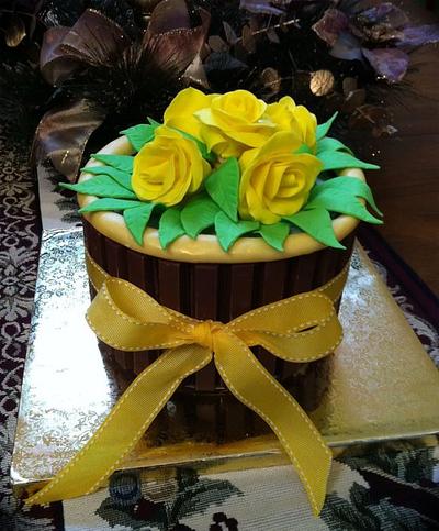 yellow roses - Cake by Megan Cazarez