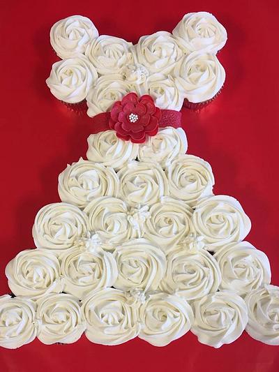Cupcake Wedding Dress - Cake by Tonya