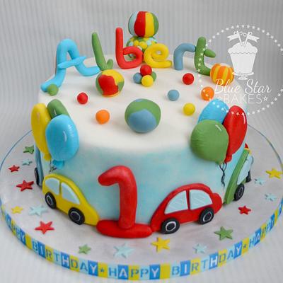 1st Birthday Cake  - Cake by Shelley BlueStarBakes