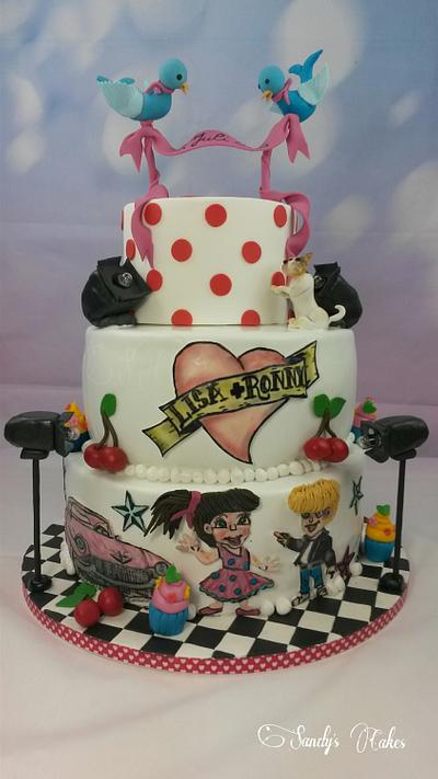 Rockabilly Weddingcake - Cake by Sandy's Cakes - Torten mit Flair