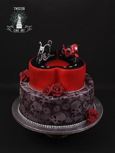 Biker wedding - Cake by Twister Cake Art