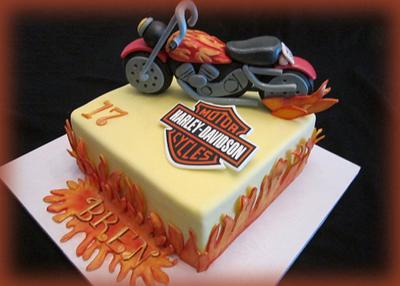 Motorcycle cake for my grandson - Cake by srkcakelady