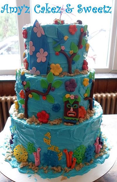 Beach LUAU cake - Cake by Amy'z Cakez & Sweetz