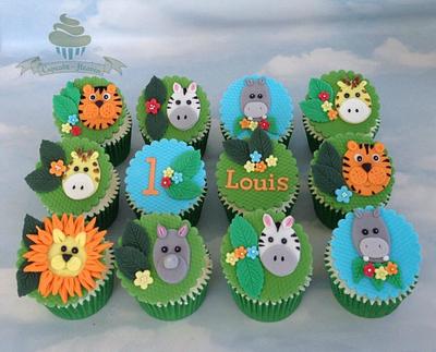 Jungle Themed 1st birthday cupcakes - Cake by Cupcake-Heaven