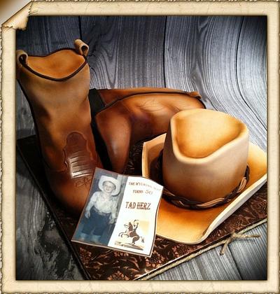 Western boots and hat - Cake by Skmaestas