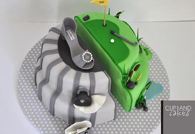 Shoe & Golfing Birthday - Cake by Cup & Cakes