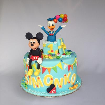 Mickey and Donald Duck cake - Cake by Layla A