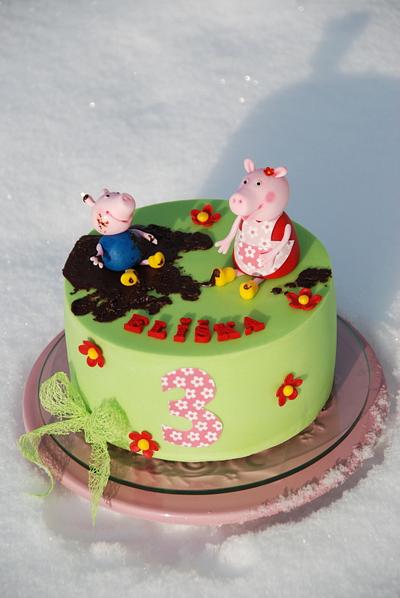 Peppa pig and muddly puddles - Cake by Lucie