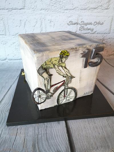 Double sided birthday cake - Cake by Sue's Sugar Art Bakery 