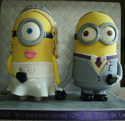 Mr & Mrs Minion - Cake by Ice, Ice, Tracey