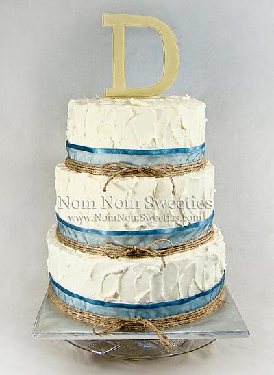 Rustic Messy Wedding Cake - Cake by Nom Nom Sweeties
