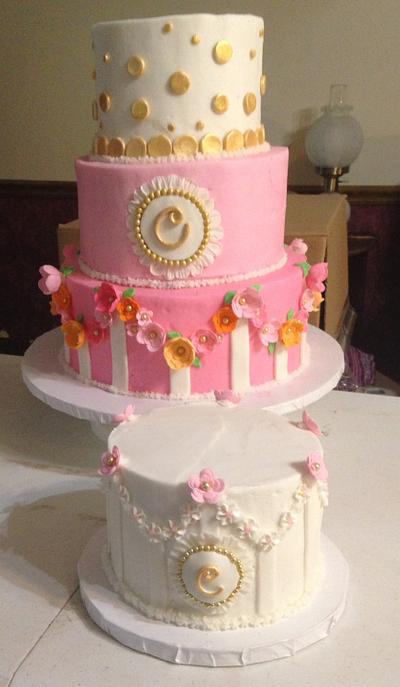 first birthday cake and smash cake  - Cake by arkansasaussie