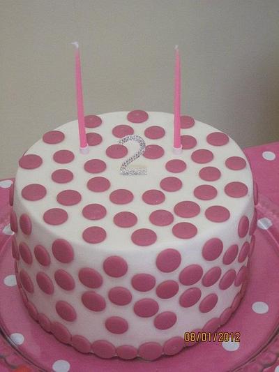 Pink Spotty Cake - Cake by Claire Sullivan