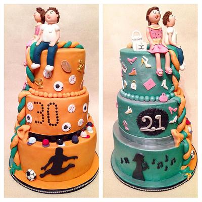 Joint Birthday Cake! - Cake by Beth Evans