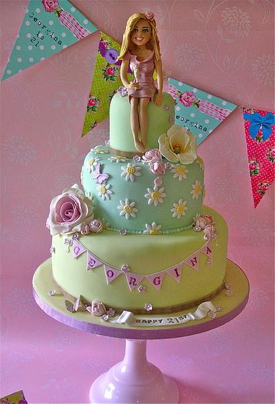 Georginas' 21st  - Cake by Lynette Horner