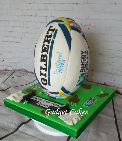 England 2015 Rugby Ball Cake - Cake by Gadget Cakes