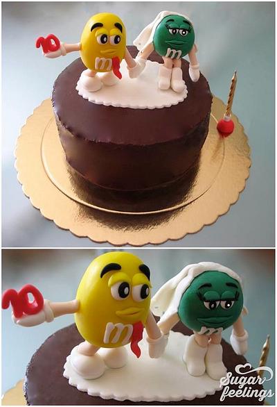 M&M's 10º wedding anniversary - Cake by Sugar feelings