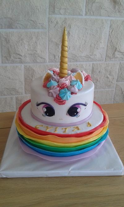 Rainbow Unicorn 🤗 - Cake by Jobe