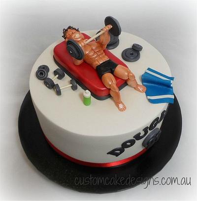 Gym Body Builder 21st Cake - Cake by Custom Cake Designs