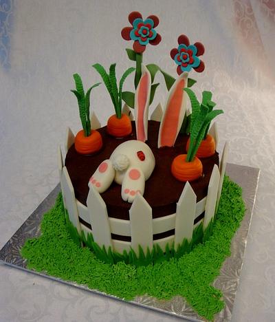 Rabbit digging for carrot. - Cake by Gil