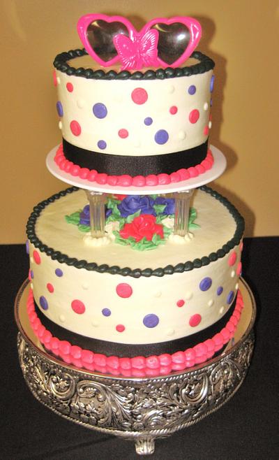 Girly buttercream birthday cake - Cake by Nancys Fancys Cakes & Catering (Nancy Goolsby)