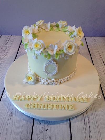 Vintage lemon with roses - Cake by Dinkylicious Cakes