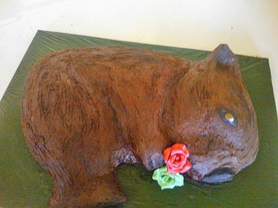 2013 Christmas in July Wombat cake - Cake by Reb