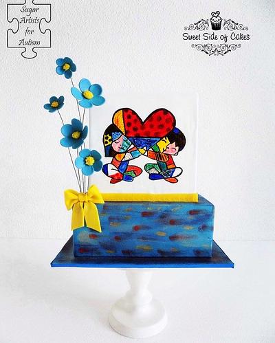 Love & Joy - @SugarArt4Autism collaboration - Cake by Sweet Side of Cakes by Khamphet 