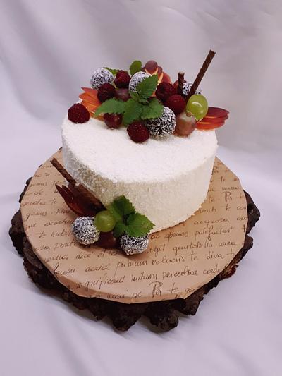 Cake with white ganache and gourmet coconut - Cake by Kaliss