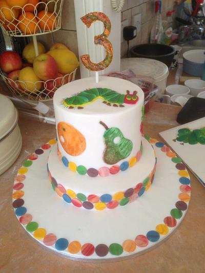 Hungry Caterpillar rainbow cake - Cake by Kasserina Cakes