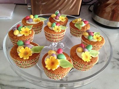 Cherry bakewell cupcakes  - Cake by mysugarflowers