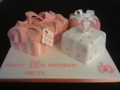 18th birthday shoes and gifts! - Cake by Cherry Delbridge