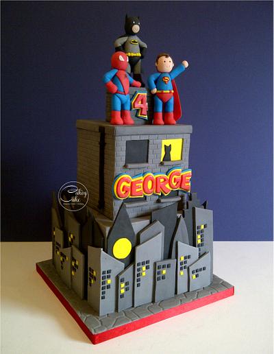 Superheroes! - Cake by CakeyCake