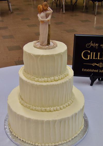 Buttercream simplistic wedding cake - Cake by Nancys Fancys Cakes & Catering (Nancy Goolsby)