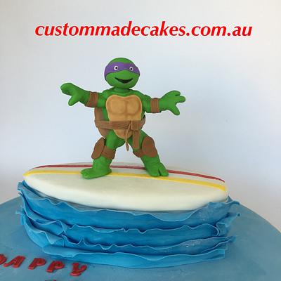 Surfing Ninja Turtle - Cake by Custom Made Cakes