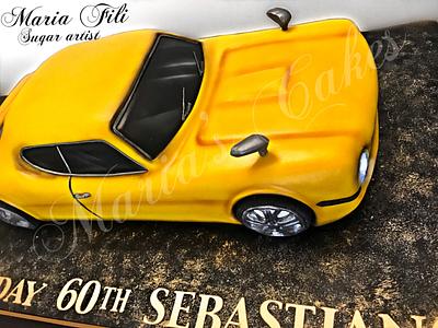 3D sculpted car cake”Ford Capri 1970” - Cake by Marias-cakes