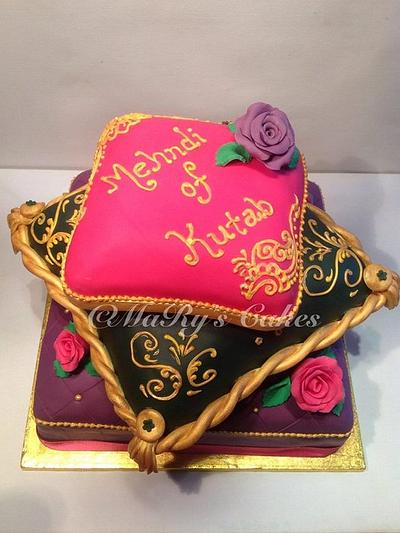 Mehndi Pillow Cake - Cake by Mary