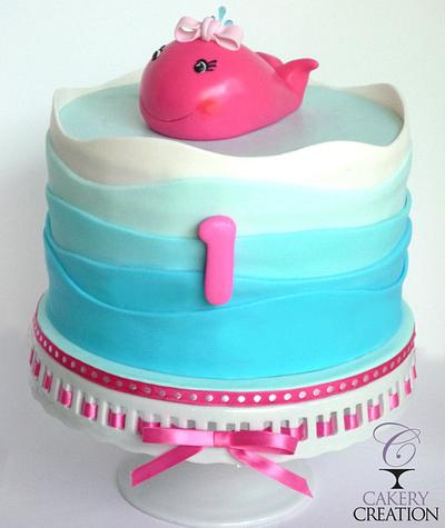 Pink whale cake and cookies - Cake by Cakery Creation Liz Huber