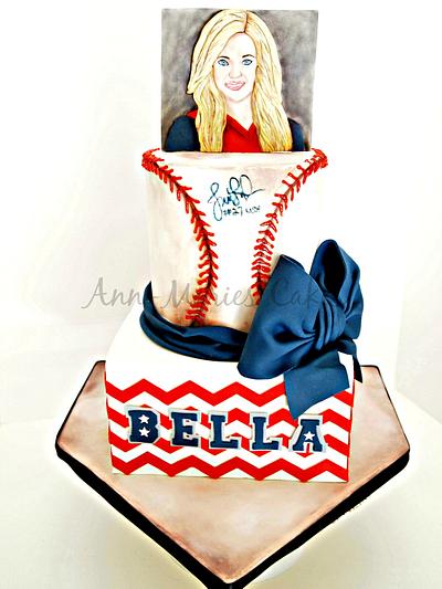 Softball, Jenny Finch, and Chevron Birthday - Cake by Ann-Marie Youngblood