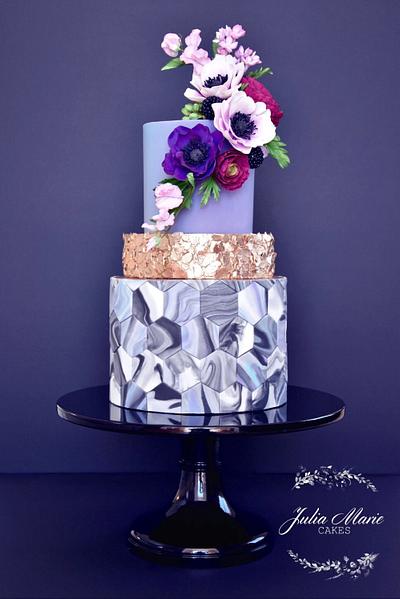 Marble & Metallic  - Cake by Julia Marie Cakes