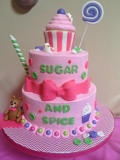 Sugar and Spice Baby Shower Cake - Cake by Tonya