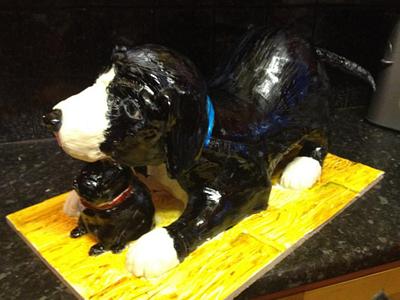Sculpted Dog - Cake by Carole Wynne