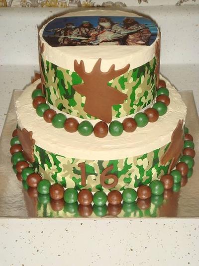 Sweet 16 Duck Dynasty Camo Cake  - Cake by m1bame