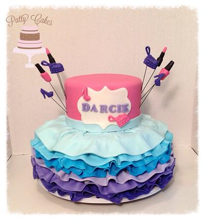 Ombre Ruffle party dress cake - Cake by Patty Cakes Bakes