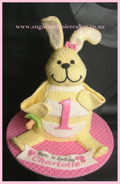 Baby Charlotte's NZ Sleepytot Bunny favourite Toy replica Cake ~ - Cake by Mel_SugarandSpiceCakes