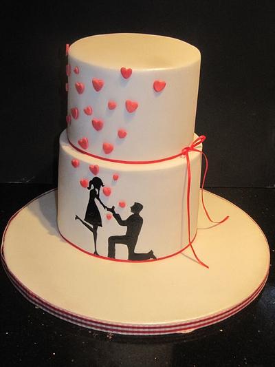 will you marry me  - Cake by d and k creative cakes