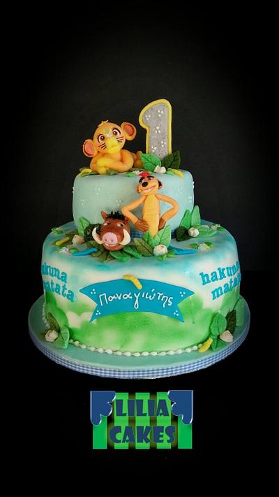 Baby Lion King, Simba - Cake by LiliaCakes
